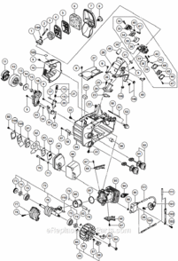 Page A Diagram and Parts List for CS33EDTP  Hitachi Chainsaw