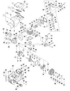 Page A Diagram and Parts List for CS40EA18  Hitachi Chainsaw