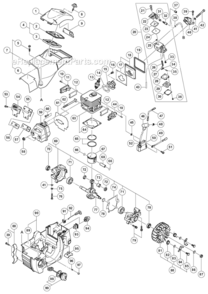 Page A Diagram and Parts List for CS40EA  Hitachi Chainsaw
