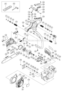 Page B Diagram and Parts List for CS40EA  Hitachi Chainsaw