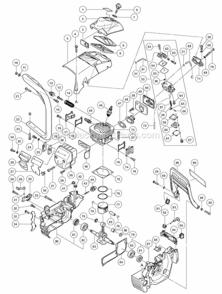 Page A Diagram and Parts List for CS51EAP  Hitachi Chainsaw