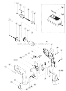 Page A Diagram and Parts List for D10DB  Hitachi Cordless Drill