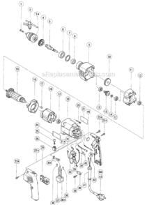 Page A Diagram and Parts List for D10VD  Hitachi Electric Drill