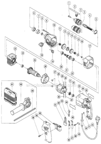 Page A Diagram and Parts List for D13VB2  Hitachi Electric Drill