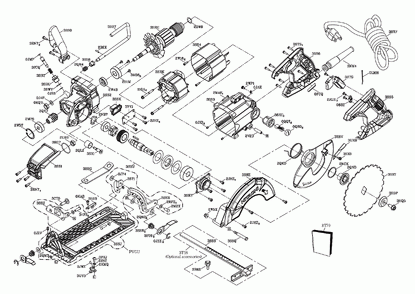 Page 1 Diagram and Parts List for C7WDM  Hitachi Saw