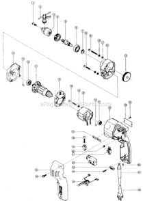 Page A Diagram and Parts List for D6V  Hitachi Electric Drill