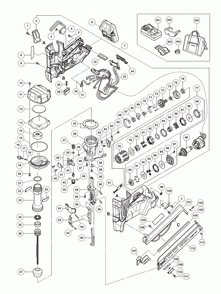 Page 1 Diagram and Parts List for NT1865DMA  Hitachi Nailer