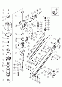 Page 1 Diagram and Parts List for NR65AK2(S)  Hitachi Nailer