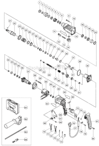 Page A Diagram and Parts List for DH22PB  Hitachi Demolition Hammer