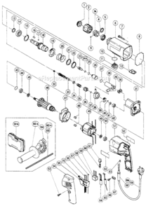 Page A Diagram and Parts List for DH22VB  Hitachi Hammer Drill