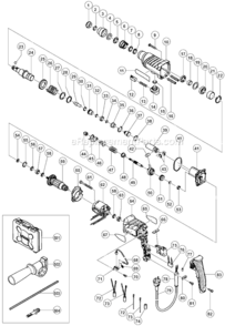 Page A Diagram and Parts List for DH24PC2  Hitachi Demolition Hammer