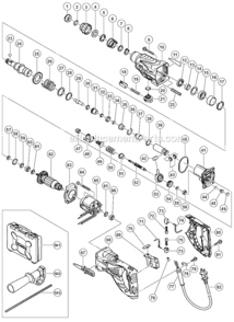 Page A Diagram and Parts List for DH24PF3  Hitachi Demolition Hammer