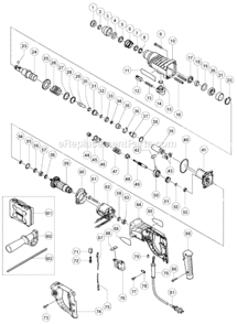 Page A Diagram and Parts List for DH24PF  Hitachi Demolition Hammer