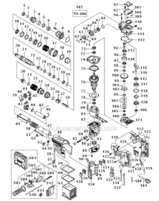 Page A Diagram and Parts List for DH28PD  Hitachi Demolition Hammer
