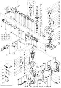 Page A Diagram and Parts List for DH38YA  Hitachi Demolition Hammer