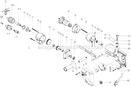 Page A Diagram and Parts List for DMR13  Hitachi Electric Drill