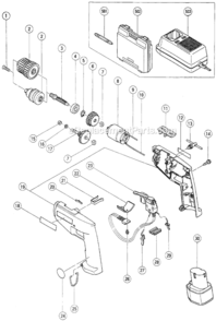 Page A Diagram and Parts List for DN10DVA  Hitachi Cordless Drill