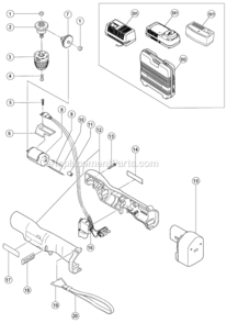 Part Location Diagram of 983011 Metabo HPT 2-1/2-INCH PHILLIPS SCREWDRIVE