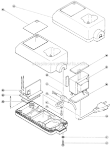 Page B Diagram and Parts List for DRC10  Hitachi Cordless Drill