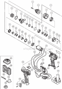 Page A Diagram and Parts List for DS10DFL2  Hitachi Cordless Drill
