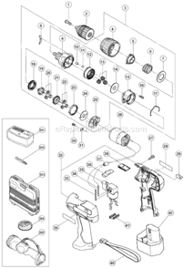 Page A Diagram and Parts List for DS12DVF2  Hitachi Cordless Drill