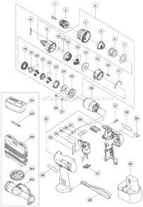 Part Location Diagram of 320660 Metabo HPT GEAR BOX ASSEMBLY