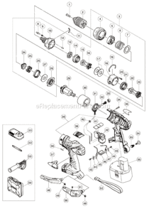 Page A Diagram and Parts List for DS14DMR  Hitachi Cordless Drill