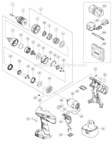 Page A Diagram and Parts List for DS14DVC  Hitachi Cordless Drill