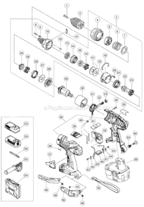 Page A Diagram and Parts List for DS18DMR  Hitachi Cordless Drill