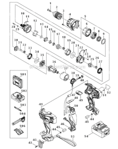 Part Location Diagram of 333539 Metabo HPT Pin Set 6 Pcs.