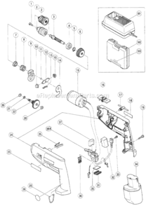Page A Diagram and Parts List for DV10DV  Hitachi Hammer Drill