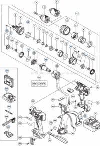 Part Location Diagram of 994532 Metabo HPT MACHINE SCREW (W/SP. WASHER) M