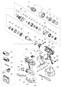 Page A Diagram and Parts List for DV18DMR  Hitachi Hammer Drill