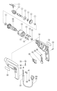 Page 1 Diagram and Parts List for FD10SB  Hitachi Electric Drill