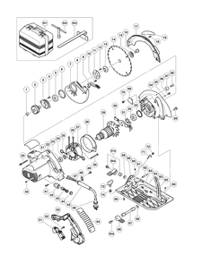 Page 1 Diagram and Parts List for C7SB2E2  Hitachi Saw