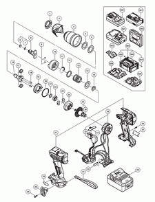 Part Location Diagram of 336690 Hitachi Battery Bsl 1830 (Tha)