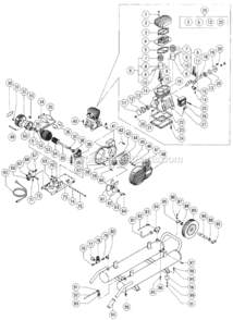 Page A Diagram and Parts List for EC16  Hitachi Compressor