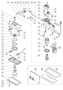 Page 1 Diagram and Parts List for SV12V  Hitachi Sander Polisher