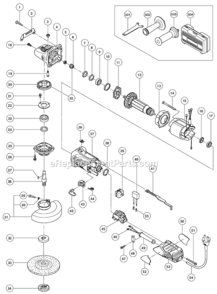 Part Location Diagram of 334456 Metabo HPT Wheel Washer (a) For D16 Hole