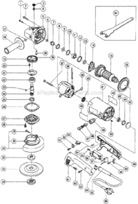 Page A Diagram and Parts List for G13SC2  Hitachi Angle Grinder