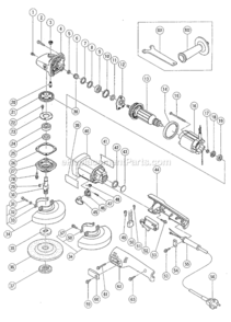 Page A Diagram and Parts List for G13SP  Hitachi Angle Grinder