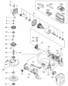 Part Location Diagram of 330072 Metabo HPT CONTROLLER TERMINAL SET