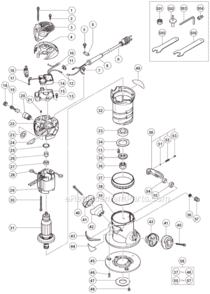 Page A Diagram and Parts List for M12VC  Hitachi Router