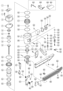 Page A Diagram and Parts List for N5008AC/P  Hitachi Nailer