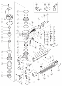 Page A Diagram and Parts List for N5024A2  Hitachi Nailer