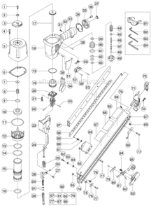Part Location Diagram of 881128 Metabo HPT WARNING LABEL