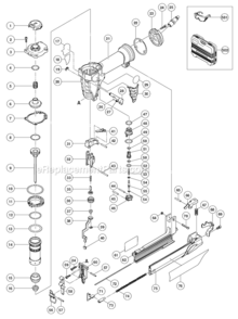 Page A Diagram and Parts List for NT32AE2  Hitachi Nailer