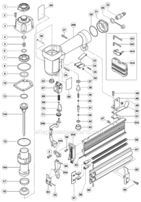 Part Location Diagram of 882-342 Hitachi Magazine Unit (A)