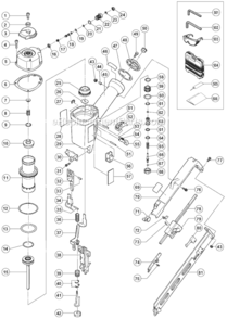 Part Location Diagram of 876796 Metabo HPT O-ring