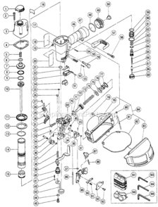 Page A Diagram and Parts List for NV50AG  Hitachi Nailer